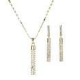 thumbnail image 2 of Xinyolin Women's Cylindrical Rod Rhinestones Jewelry Set - Shiny Banquet Accessory, 2 of 8