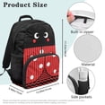 thumbnail image 7 of Pzuqiu Kids Backpack for Students Age 6-18 17 Inch Ladybug Print Bookbag with Adjustable Straps Large Capacity School Bag for Elementary Middle High School Ideal Student Gift, 7 of 7