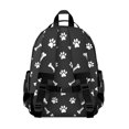 thumbnail image 3 of Dog Paw Print and Bones Cute School Backpack Bag for School with Padded Back and Adjustable Shoulder Straps 15.25"x11.5"x5.25", 3 of 5