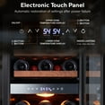 thumbnail image 4 of Ca'Lefort 15 Inch Wine Cooler Refrigerator, 28 Bottle Dual Zone Wine Fridge with Reversible Tempered Glass Door,Built in or Freestanding, 4 of 12