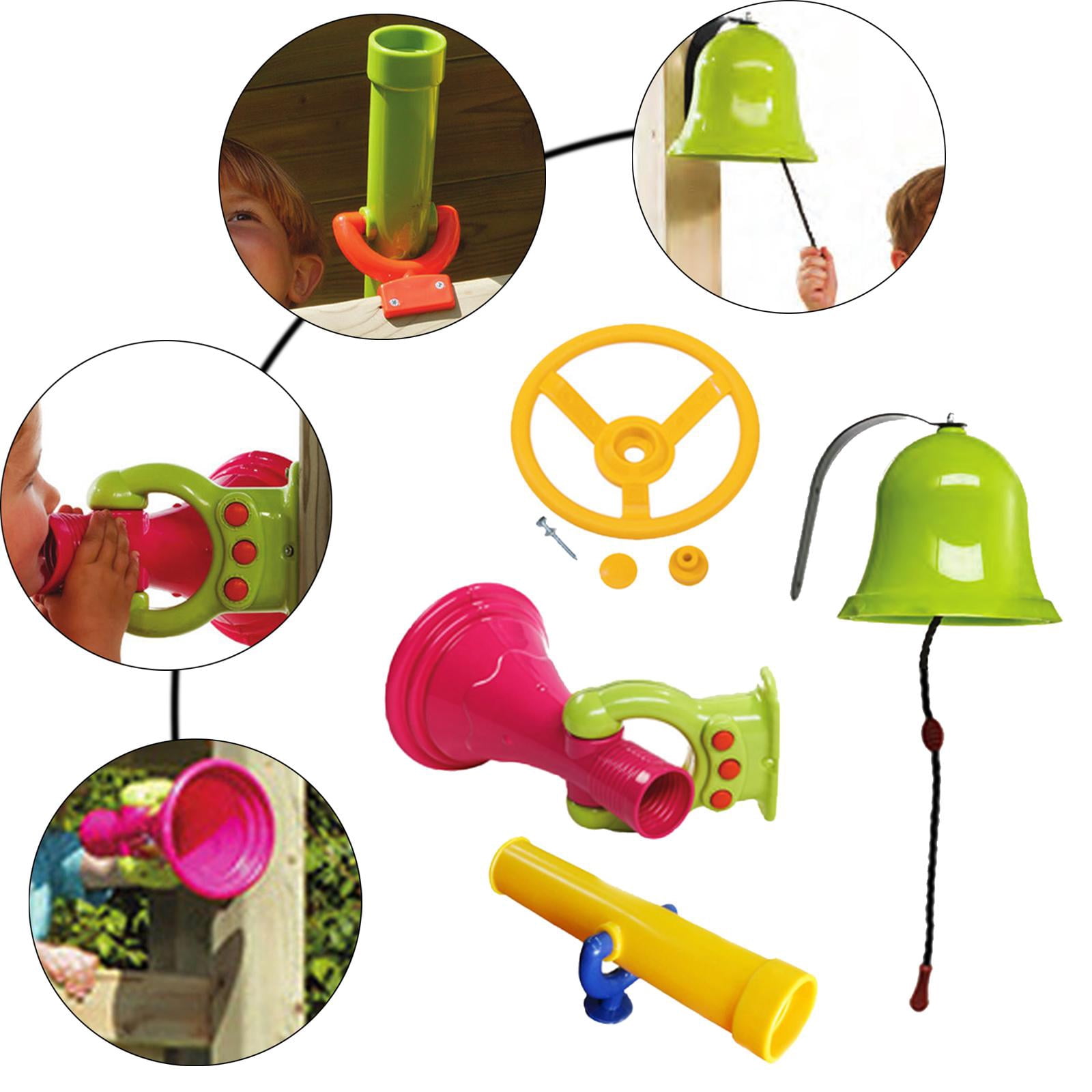 Kit D’accessoires Aire De Jeu – Télescope Pirate, Volant 30,5 Cm, 2 Poignées, Montage Facile, Jardin, Imagination