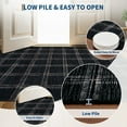 thumbnail image 4 of Hasoo 8' x 10' Area Rug for Living Room Washable Modern Plaid Non Slip Non Shedding Neutral Indoor Decor Carpet, Black, 4 of 6