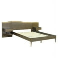 thumbnail image 2 of Platform Bed frame with Live-Edge Headboard and Built-in Nightstands/Drawers, 2 of 9