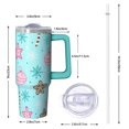 thumbnail image 2 of 30oz Christmas Tree Tumbler with Lid and Straw, Cute Reindeer Stainless Steel Insulated Cup Holiday Coffee Water, 2 of 5