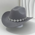 thumbnail image 2 of Western Cowboy Hat For Men And Women Style With Metal Drops Gemstone Net Design Chain For Parties And Fashion Events, 2 of 4