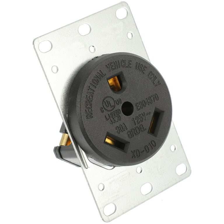 RV Outlet 30a 125v Flush Receptacle Electrical Straight Blades Receptacle 