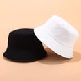 thumbnail image 6 of CoCopeaunts Summer Bucket Hats Cotton Sunscreen Double-Faced Wear Basin Hat Men Casual Solid Outdoor Fisherman Hat Black Lining, 6 of 8