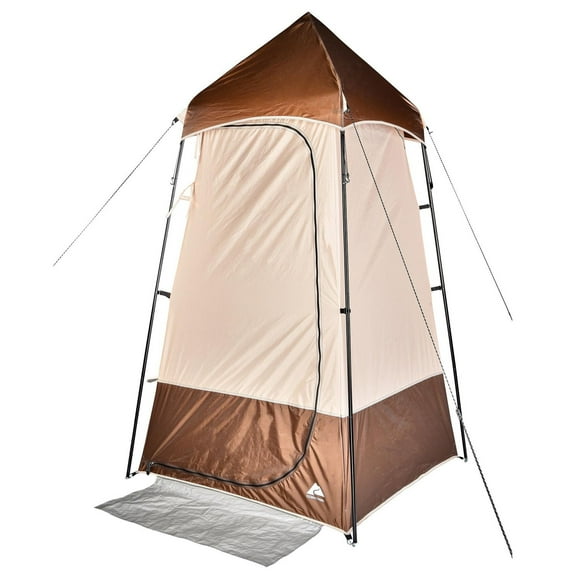 Ozark Trail Privacy Shelter, Tan Colour, Maximum Occupancy Is 1 Person, Steel Frame, Privacy Shelter