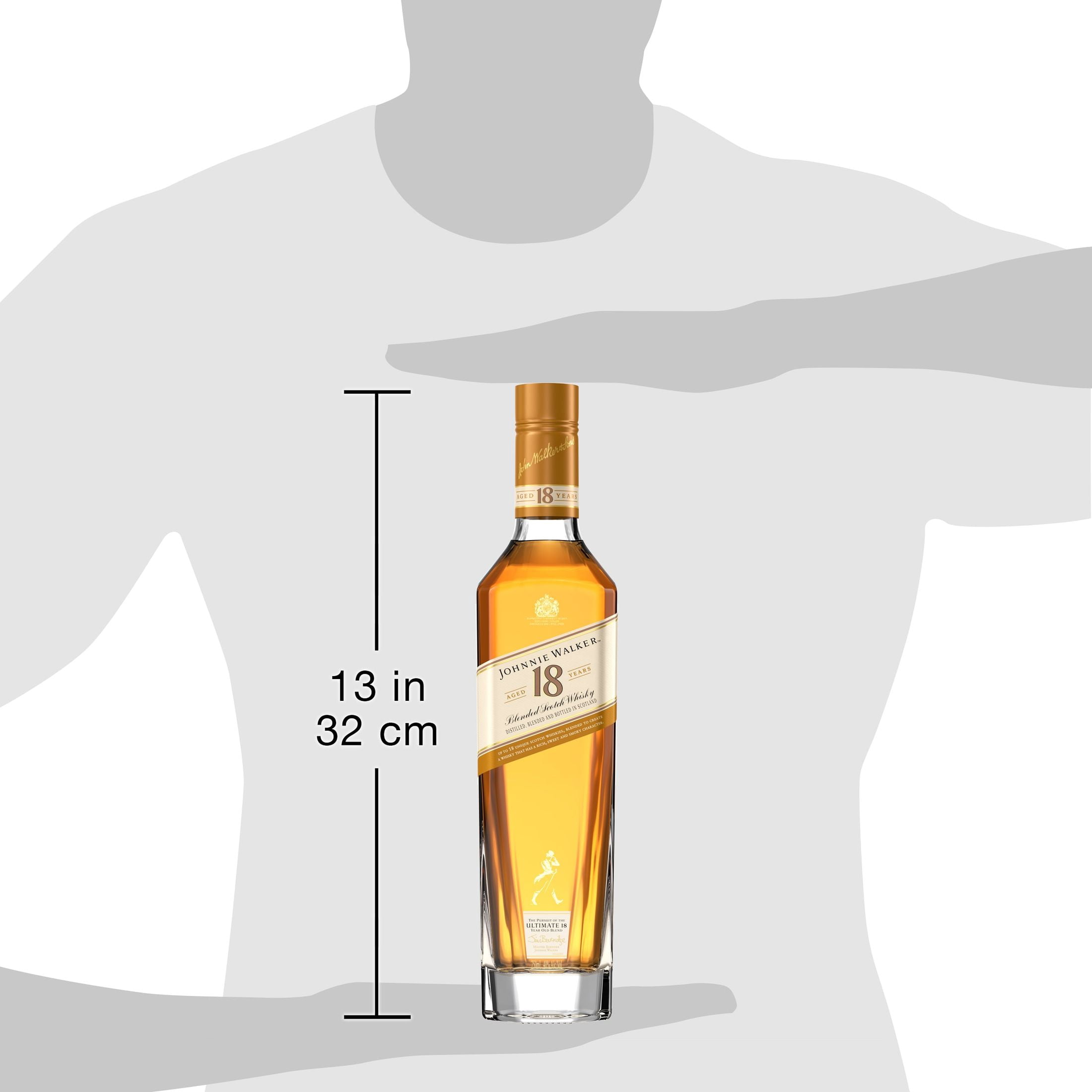 Johnnie Walker Aged 18 Years Blended Scotch Whisky, 750 mL, 40