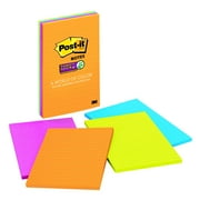 Post-it Super Sticky Notes, 4 x 6, Rio de Janeiro Collection, Lined, 4 Pads/Pack