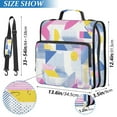 thumbnail image 2 of FORMRS Zipper Binder with Shoulder Strap 1.5-inch Ring 500 Sheet Capacity File Bag, Retro Simple Shapes, 2 of 5