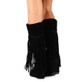 thumbnail image 3 of Nature Breeze BG35 Women Suede Knee High Fringe Moccasin Wedge Boot, 3 of 3