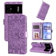 thumbnail image 1 of Funda tipo cartera GANGXUN para Xiaomi Poco M4 5G , diseño girasol, cuero PU, soporte, cierre magnético, tarjetero, 1 of 5
