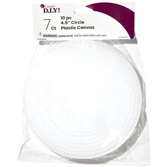 CousinDIY Plastic Canvas Shape 7 Count 4.5" 10/Pkg-Circle Clear