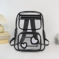 thumbnail image 4 of Weebloom Large School Clear Backpack For Kids Boys Girls Waterproof Transparent Backpack Front Pocket Daypack For Travel Bookbag Middle High School College Black, 4 of 7