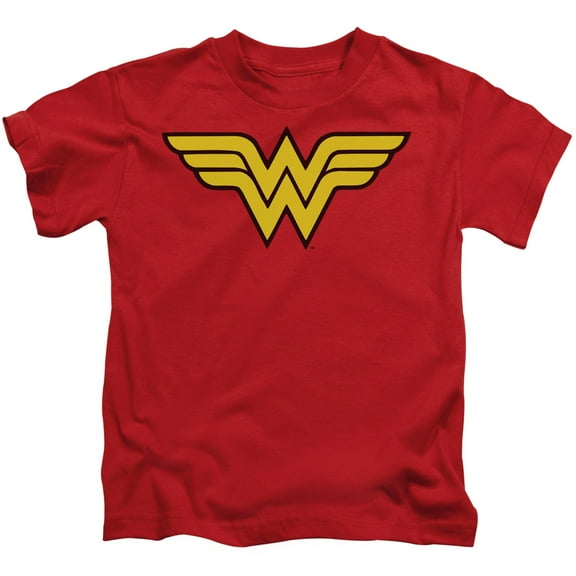 Dc Wonder Woman Logo Little Boys Juvy Shirt (Red, 4)
