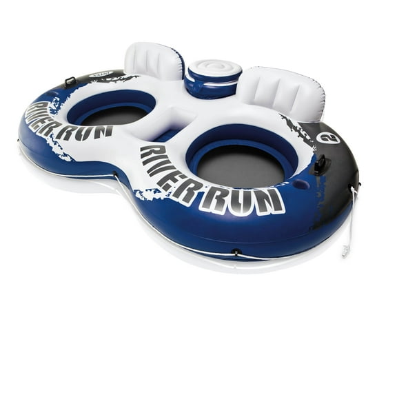 Intex River Run II Inflatable 2 Person Pool Tube Float w/ Cooler (5 Pack)