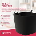 thumbnail image 2 of Life Story 26 Quart Flexi Tub, Versatile Storage Tote, Home Organizer, Black, 2 of 8