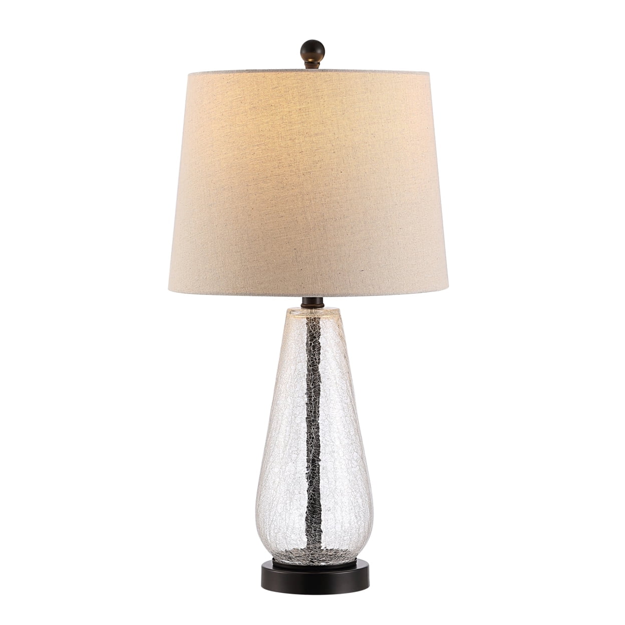 Safavieh Naila 15" 1- Light Modern Table Lamp with Clear Glass White Transitional Shades