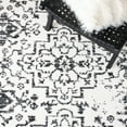 thumbnail image 6 of SAFAVIEH Moroccan Tassel Layla Medallion Shag Area Rug, Ivory/Black, 4'5" x 6'5", 6 of 8