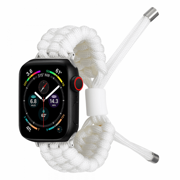 Paracord Watch Band Adjustable Woven Strap for Apple Watch series 7/8 45mm  Paracord Wristband Nylon Braided Watch Band R397 