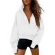 thumbnail image 1 of Sudadera PRETTYGARDEN Otoño 2025 Media Cremallera Corta Blanca Talla L, 1 of 8