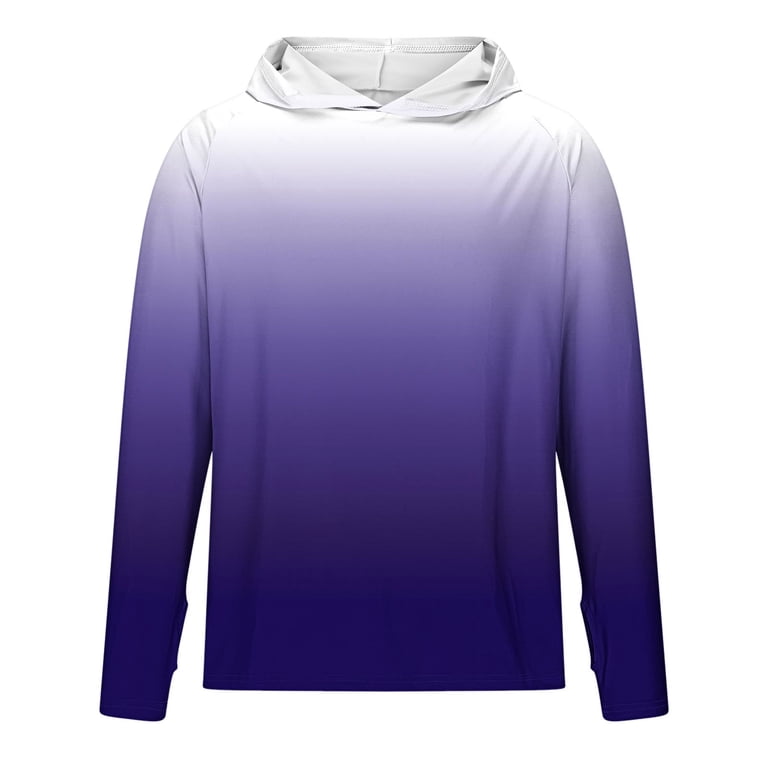 Men's UPF 50+ Sun Protection Lightweight Hoodie Performance Long