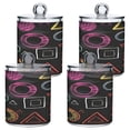 thumbnail image 2 of 2 Pack Chalk Paint Graphs Qtip Holder Dispenser Clear Plastic Storage Apothecary Jars for Cotton Swabs Balls Pads Floss, 2 of 7