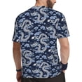 thumbnail image 2 of Wukai Dragon Print Men's Short-Sleeved Mesh T-Shirt,Quick-Dry Short Sleeve Workout T-Shirt-, 2 of 8