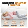 thumbnail image 2 of L Shaped Body Pillow - Down Full Body Pillow for Side , Pregnancy, Neck and Shoulder Support - Zippered Cover, 2 of 8