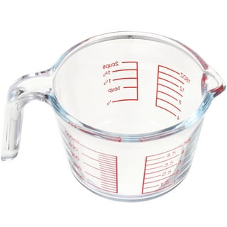 DOITOOL 1 Pc mixing bowl with lid Baking Cup Handle Graduated Measuring Cup  Graduated Measuring Bowls Scale clear glass coffee mugs Mixing Bowl for
