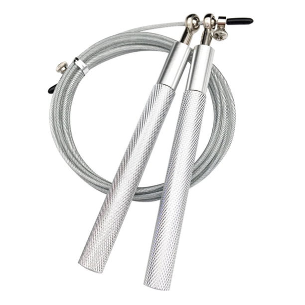 Cuerda de saltar de velocidad ajustable con mango de aleación de aluminio y rodamiento de bolas. Cuerda de ejercicio sin enredos para ejercicios de quema de grasa, entrenamiento de CrossFit, fitness,