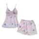 thumbnail image 1 of Gibobby Pijamas victoriano Mujeres Casual Cómodo Soild Color Love Print Halter Chaleco Pijama Shorts Traje (Rosa, S), 1 of 3