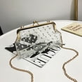 thumbnail image 4 of Bolso De Hombro Transparente Para Mujer ANGGREK Bolso Cruzado De Decoración Con Cuentas Diagonales PVC 23x6x13cm, 4 of 5