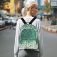thumbnail image 7 of FORMRS Mini Backpack Purse for Women Quilted Travel Daypack Casual Shoulder Bag, Green and White Pattern, 7 of 7