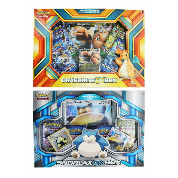 Trading Card Game 2-Pack Dragonite Ex Box + Snorlax Gx Box -