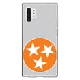 thumbnail image 1 of DistinctInk Clear Shockproof Hybrid Case for Galaxy Note 10 PLUS (6.8" Screen) - TPU Bumper, Acrylic Back, Tempered Glass Screen Protector - Grey Orange Tennessee Flag - US State Flag, 1 of 1
