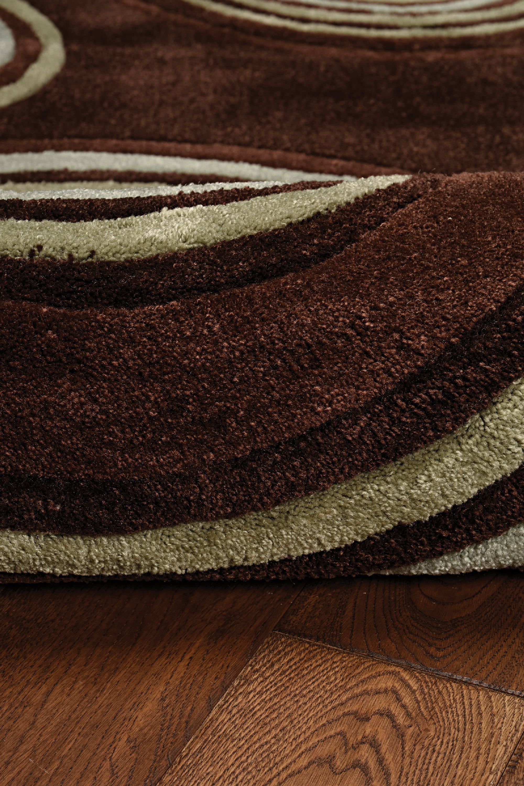 Trio Brinlee Chocolate Area Rug 5x7 Transitional Contemporary Indoor Design