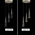 thumbnail image 5 of JoollySun Modern Crystal Pendant Light: Brushed Nickel 3 Cluster Hanging Lights for Kitchen Island Bathroom, 5 of 9