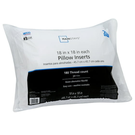 Mainstays Decorative Pillow Insert 100% Polyester 18
