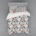thumbnail image 2 of Ambesonne Indie Bedding Set 3 Pcs, Hipster Fashion Sketch, Twin, Seafoam Orange Black, 2 of 3