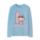 thumbnail image 1 of Camiseta de algodón de manga larga para mujer, ropa holgada, dulce, 1 of 7