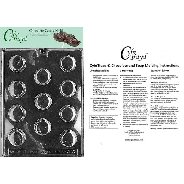 Medium Peanut Butter Cup Chocolate Candy Mold with Exclusive Cybrtrayd