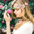 thumbnail image 4 of UNLLLL Silk Floral Headband, Ladies Flower Hair Hoop with Small Gesang and Rose, Soft Breathable Fabric Hairband, for Wedding Photography Party Travel Accessories (Orange), 4 of 6