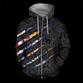 thumbnail image 3 of Sudadera con capucha y estampado 3D de helecho rojo maorí de Nueva Zelanda para hombre, novedad, sudaderas con capucha y sudaderas, abrigo deportivo con capucha, 3 of 5