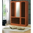 thumbnail image 2 of Hodedah Imports 2 Drawer 3 Door Wardrobe with Center Mirror, 2 of 3