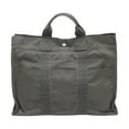 thumbnail image 1 of Pre-Owned Hermes Tote Bag MM Air Line Canvas Grey (Good), 1 of 20