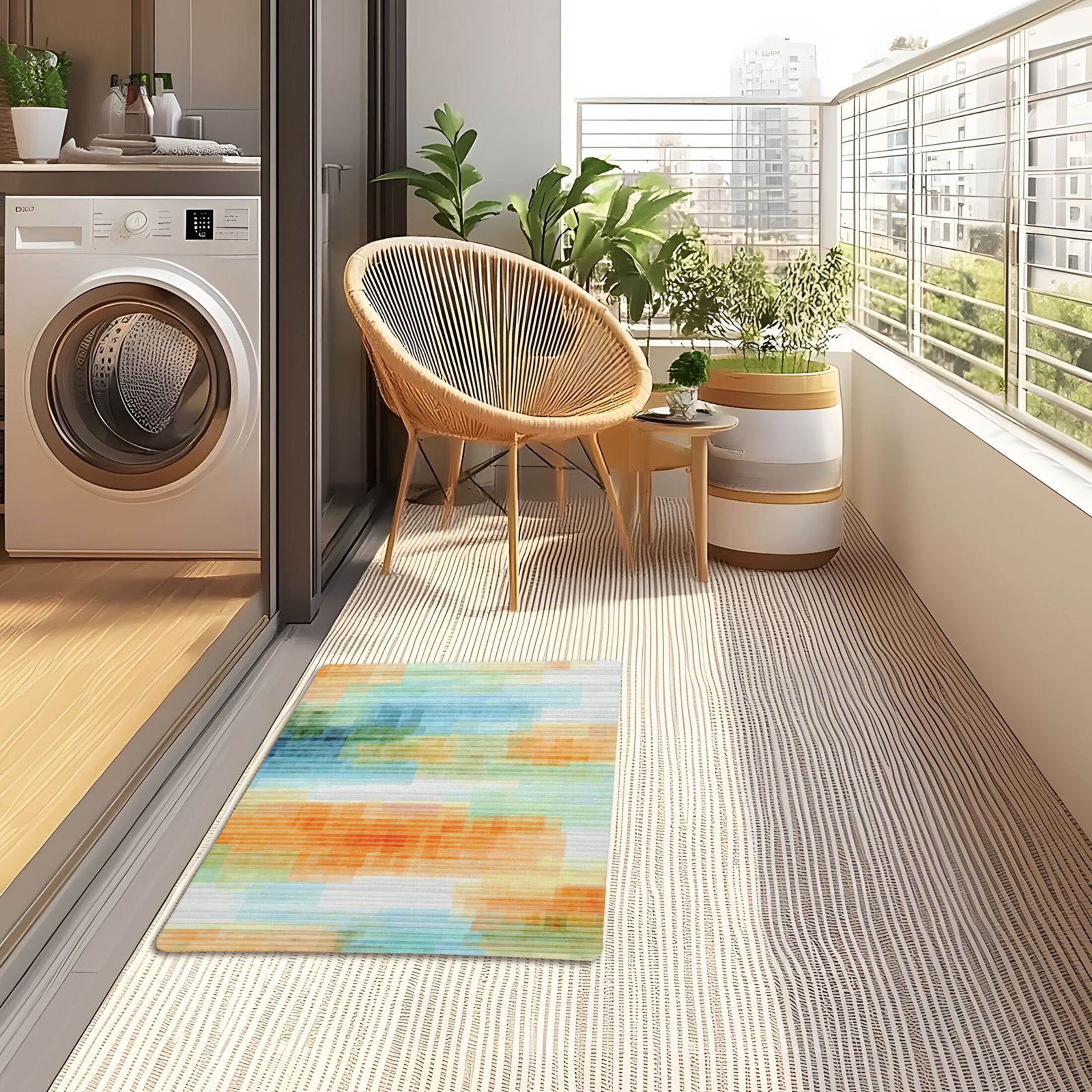 Iauyy Doormat Outdoor Indoor Non-Slip Washable Welcome Mat,Low-Profile 32x20in Door Mat for Pet Mat Front Back Door and Entryway,in Pastel Colors