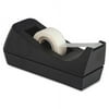 Business Source Standard Desktop Tape Dispenser 1" Core - Non-skid Base - Plastic - Black - 1 Each