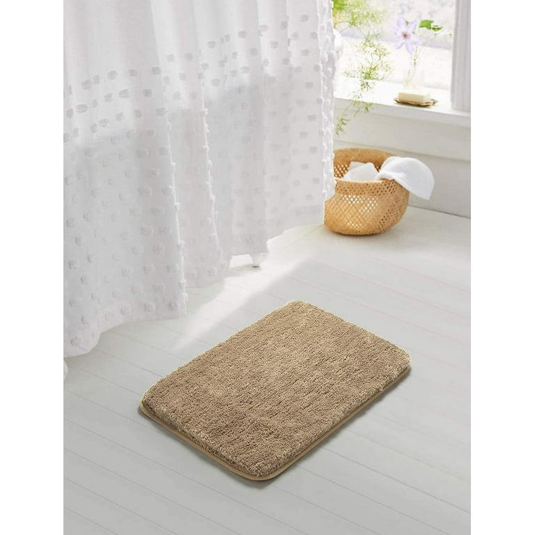 Suchtale Bathroom Contour Rug Non Slip Bath Mat Water Absorbent Soft  Microfiber Shaggy Bathroom Mat Machine Washable Bath Rug fo